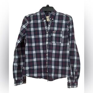 Hollister Plaid Boys Button Up Shirt